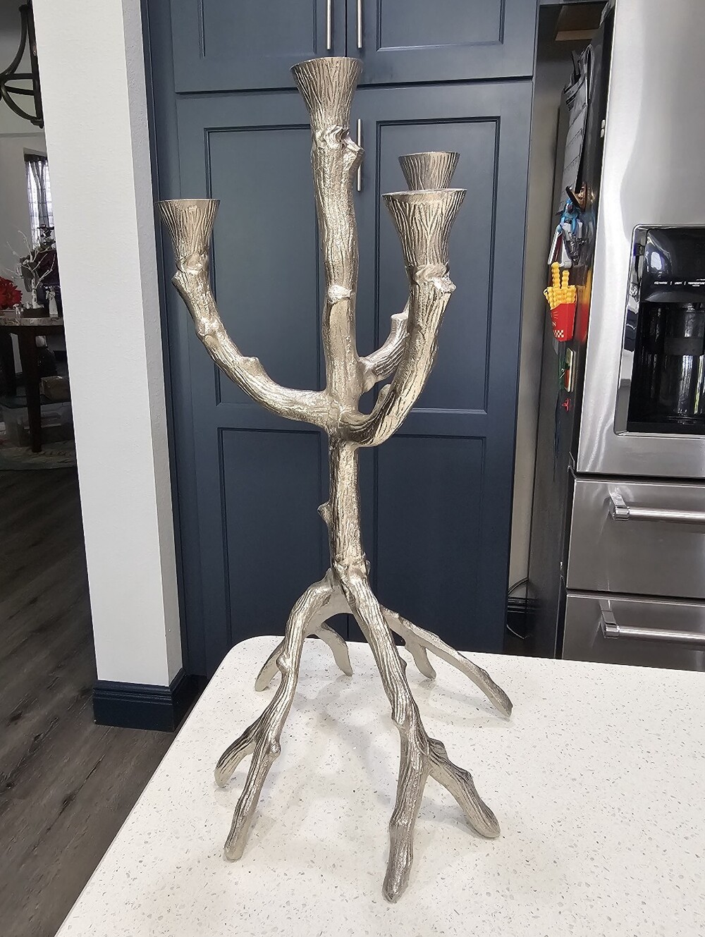 Metal Tree Branch Candelabra